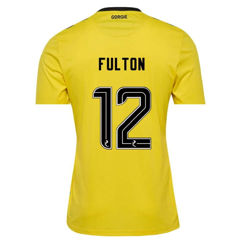 Danxen Homme Ryan Fulton #12 Maillot de Gardien Noir Rouge Jaune 2025/26 T-shirt