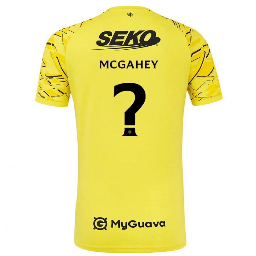 Danxen Homme Lewis McGahey #0 Maillot de Gardien Noir Jaune 2025/26 T-shirt