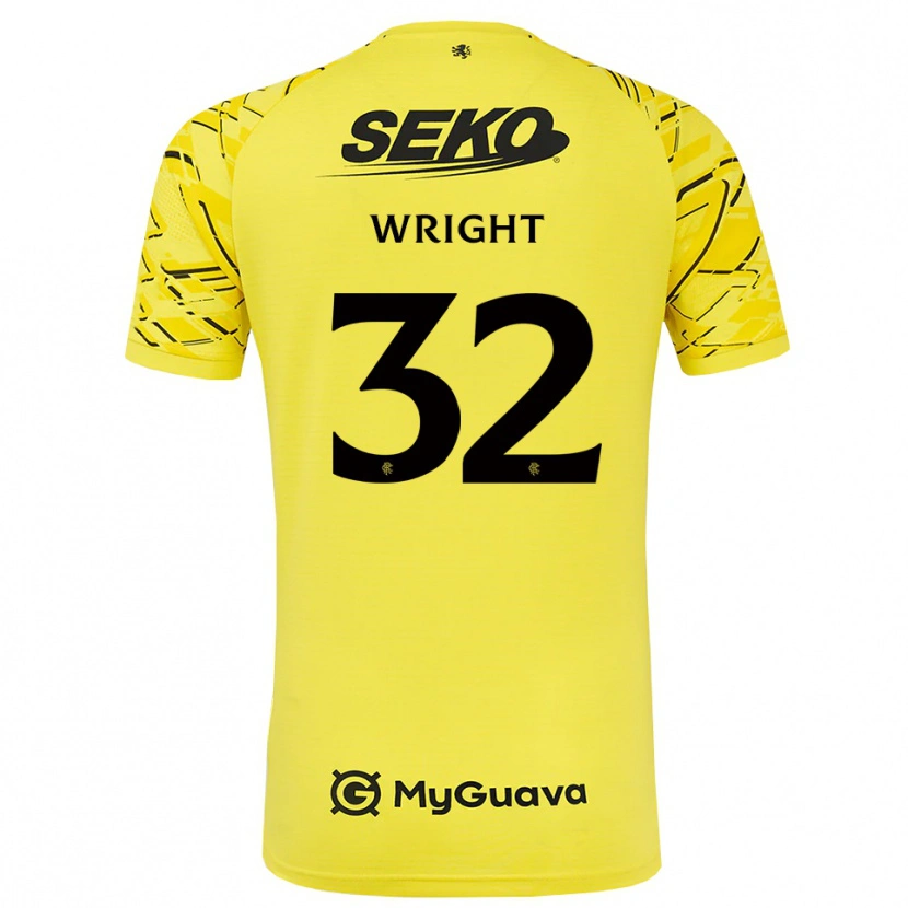 Danxen Homme Kieran Wright #32 Maillot de Gardien Noir Jaune 2025/26 T-shirt