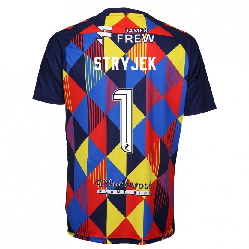 Danxen Homme Maksymilian Stryjek #1 Maillot de Gardien Rouge Bleu Royal 2025/26 T-shirt