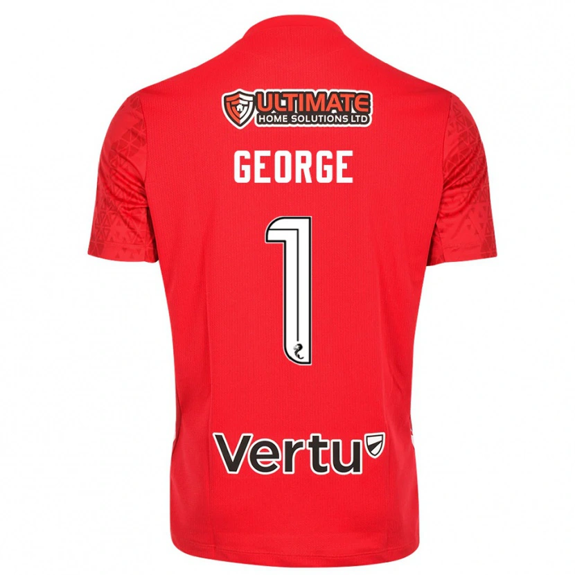 Danxen Homme Shamal George #1 Maillot de Gardien Blanc Rouge 2025/26 T-shirt