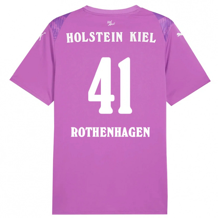 Danxen Homme Lio Rothenhagen #41 Maillot de Gardien Violet Blanc 2025/26 T-shirt