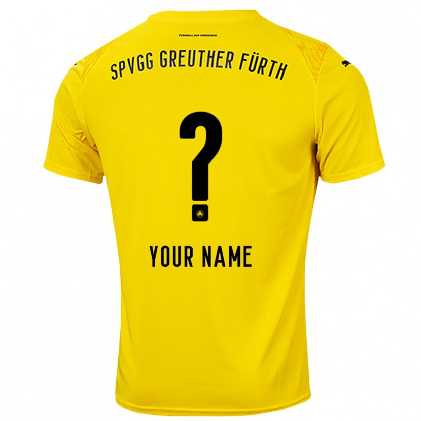 Danxen Homme SpVgg Greuther Fürth Maillot de Gardien Jaune Noir 2025/26 T-shirt