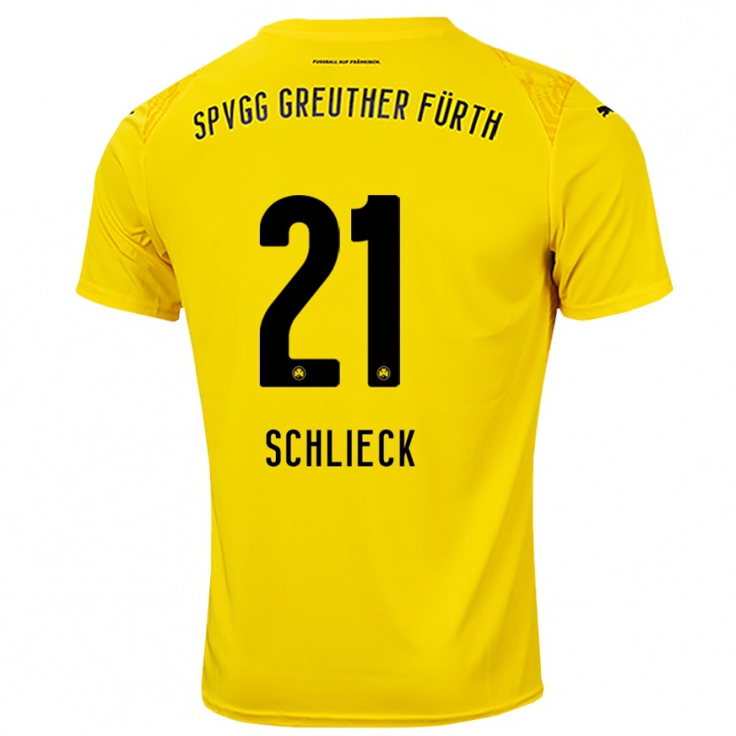 Danxen Homme Timo Schlieck #21 Maillot de Gardien Jaune Noir 2025/26 T-shirt