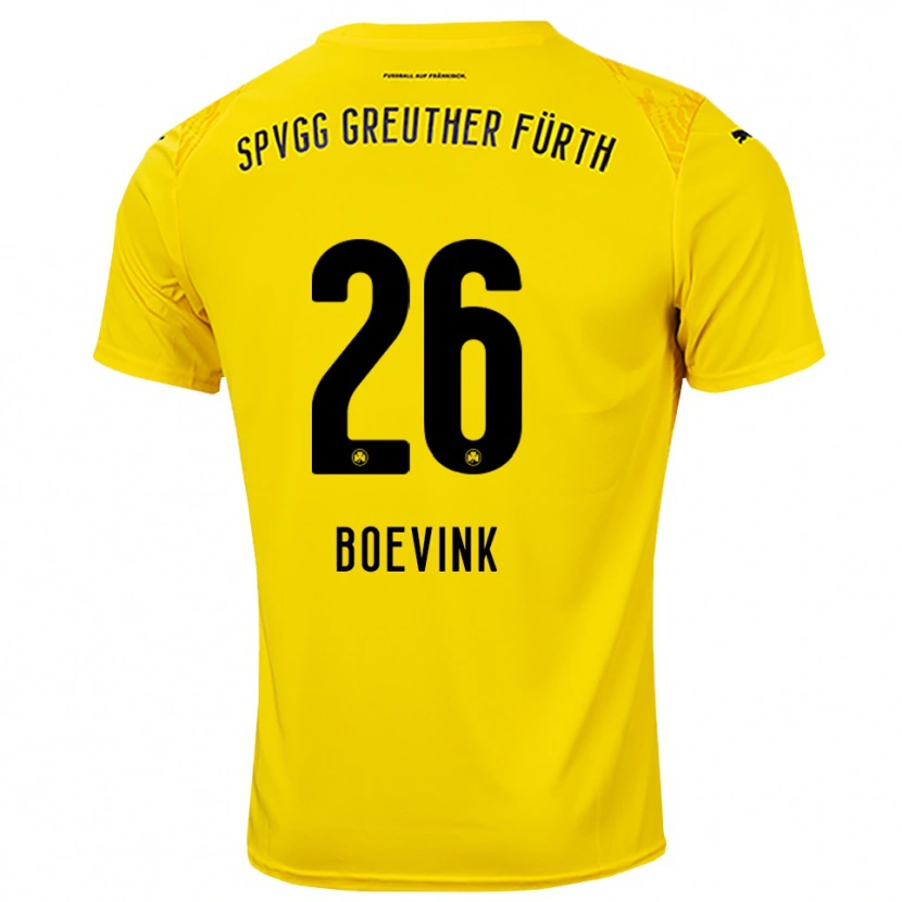 Danxen Homme Pelle Boevink #26 Maillot de Gardien Jaune Noir 2025/26 T-shirt