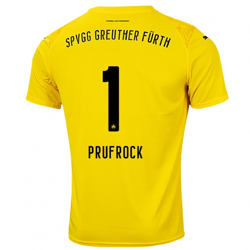 Danxen Homme Silas Prüfrock #1 Maillot de Gardien Jaune Noir 2025/26 T-shirt