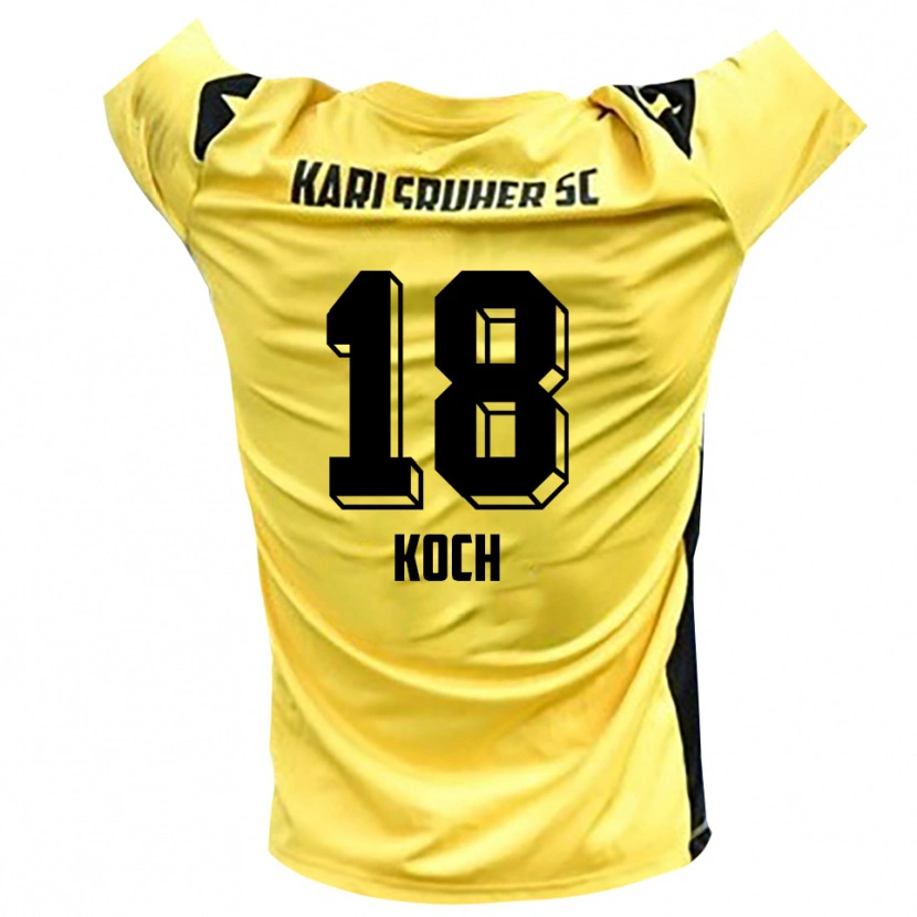 Danxen Homme Aki Koch #18 Maillot de Gardien Jaune Noir 2025/26 T-shirt