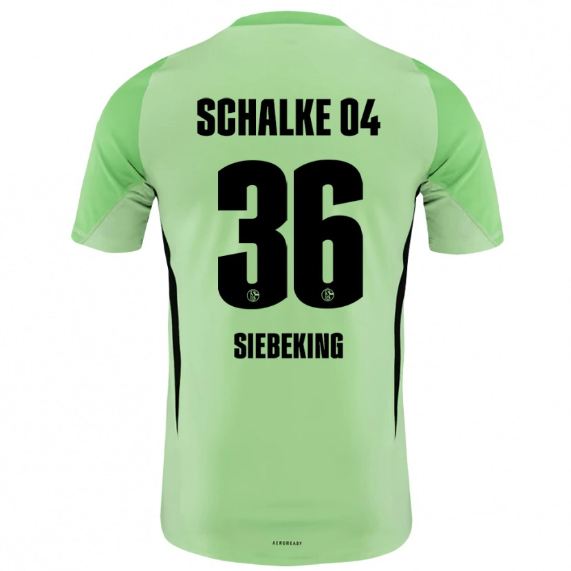 Danxen Homme Johannes Siebeking #36 Maillot de Gardien Vert Clair Noir 2025/26 T-shirt