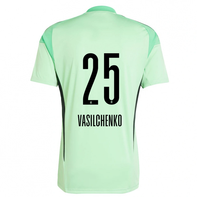 Danxen Homme Leonard Vasilchenko #25 Maillot de Gardien Vert Clair Noir 2025/26 T-shirt