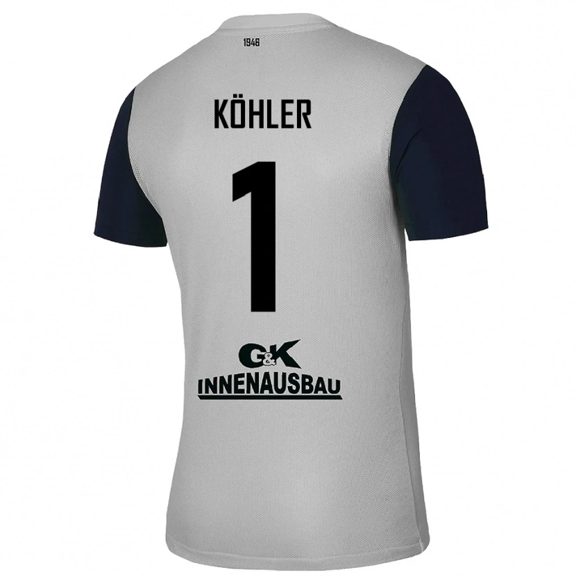 Danxen Homme Lucas Köhler #1 Maillot de Gardien Gris Noir 2025/26 T-shirt