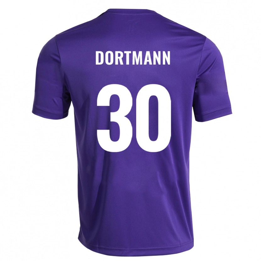 Danxen Homme Niklas Dortmann #30 Maillot de Gardien Violet Blanc 2025/26 T-shirt