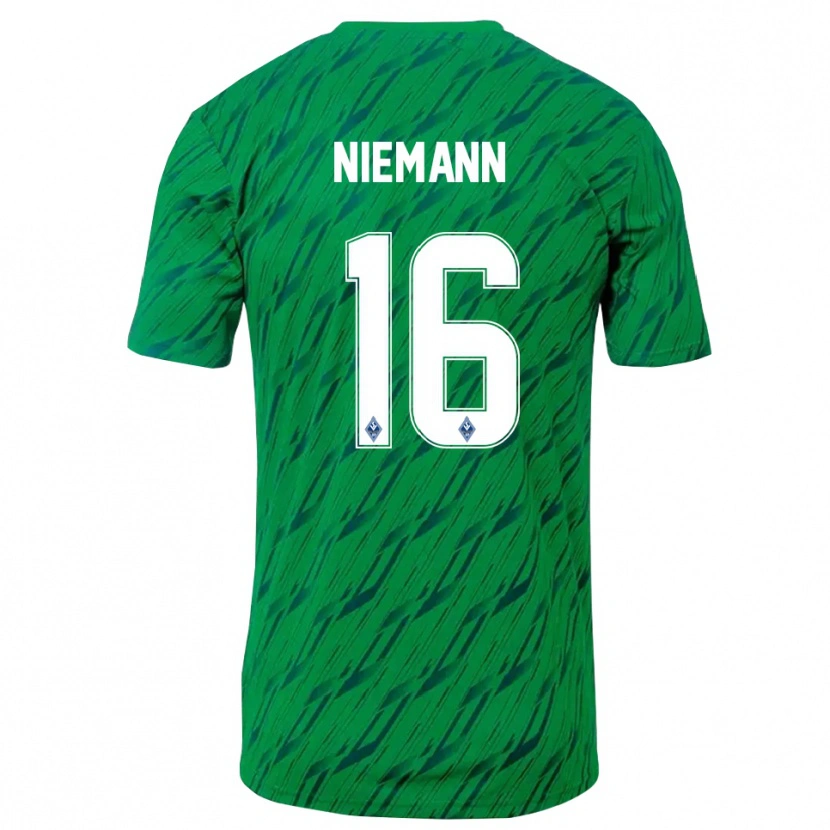 Danxen Homme Jan Niemann #16 Maillot de Gardien Vert Blanc 2025/26 T-shirt