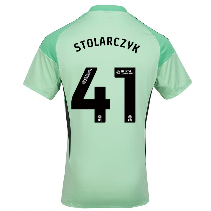 Danxen Homme Jakub Stolarczyk #41 Maillot de Gardien Noir Vert Clair 2025/26 T-shirt