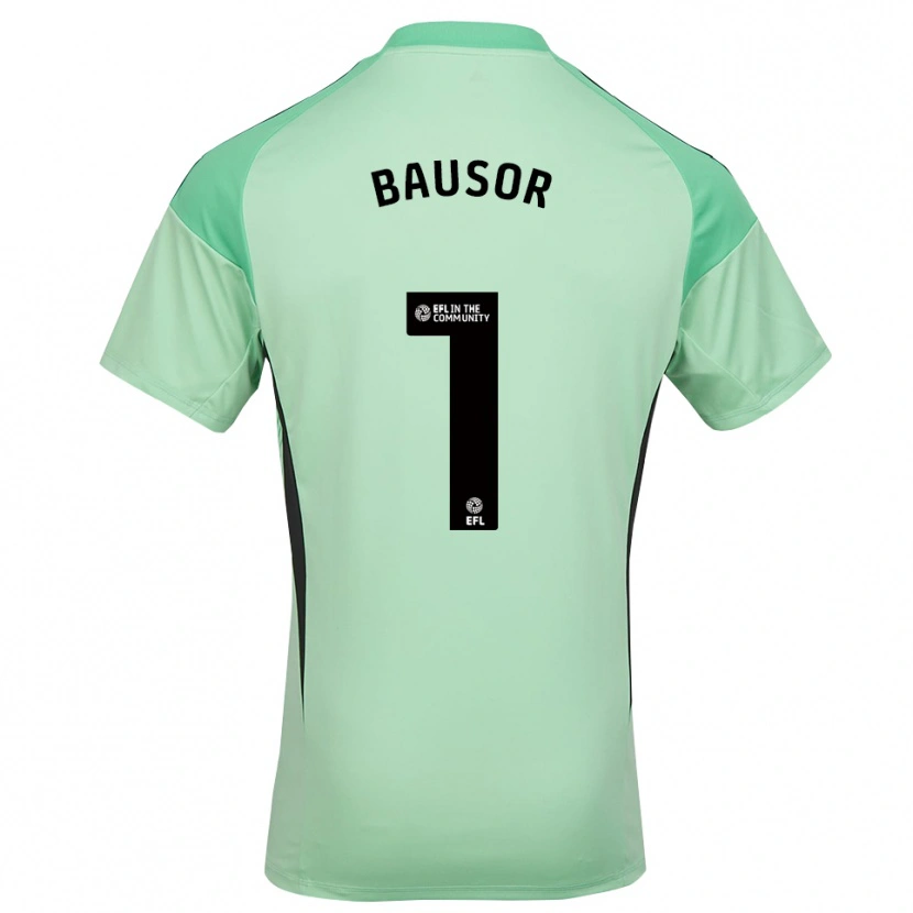 Danxen Homme Stevie Bausor #1 Maillot de Gardien Noir Vert Clair 2025/26 T-shirt