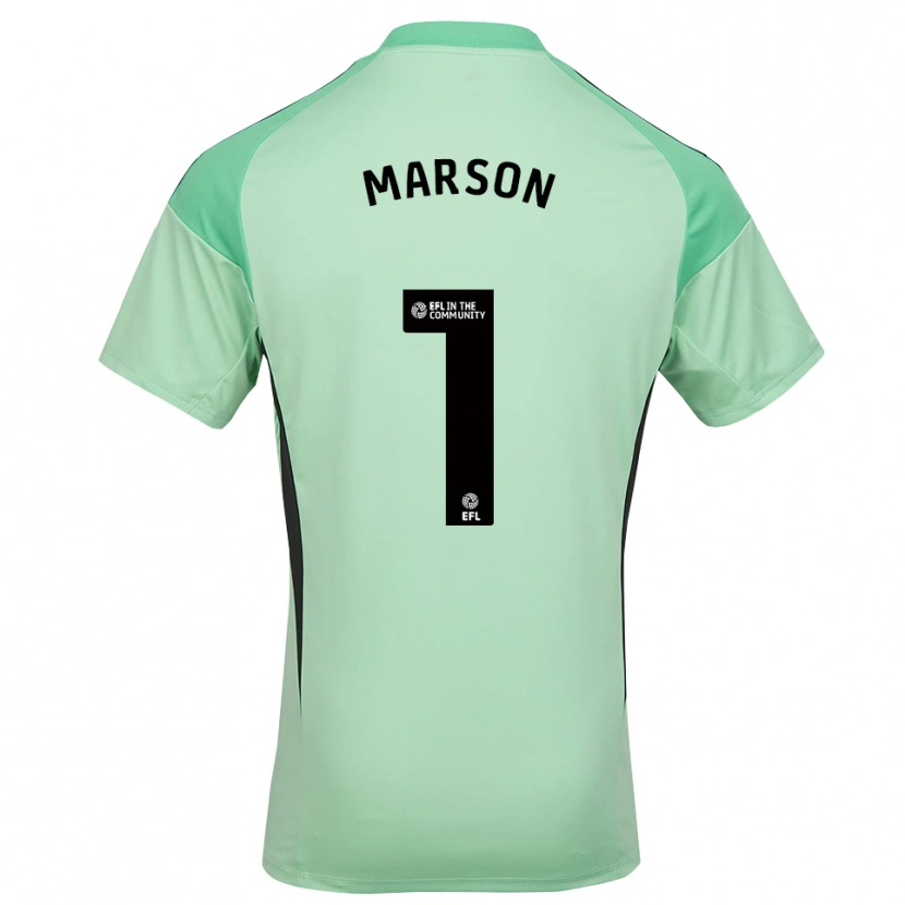 Danxen Homme Freddie Marson #1 Maillot de Gardien Noir Vert Clair 2025/26 T-shirt