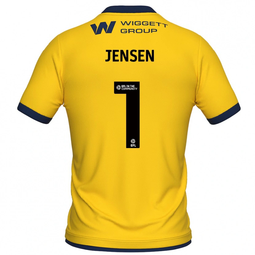 Danxen Homme Lukas Jensen #1 Maillot de Gardien Noir Jaune 2025/26 T-shirt