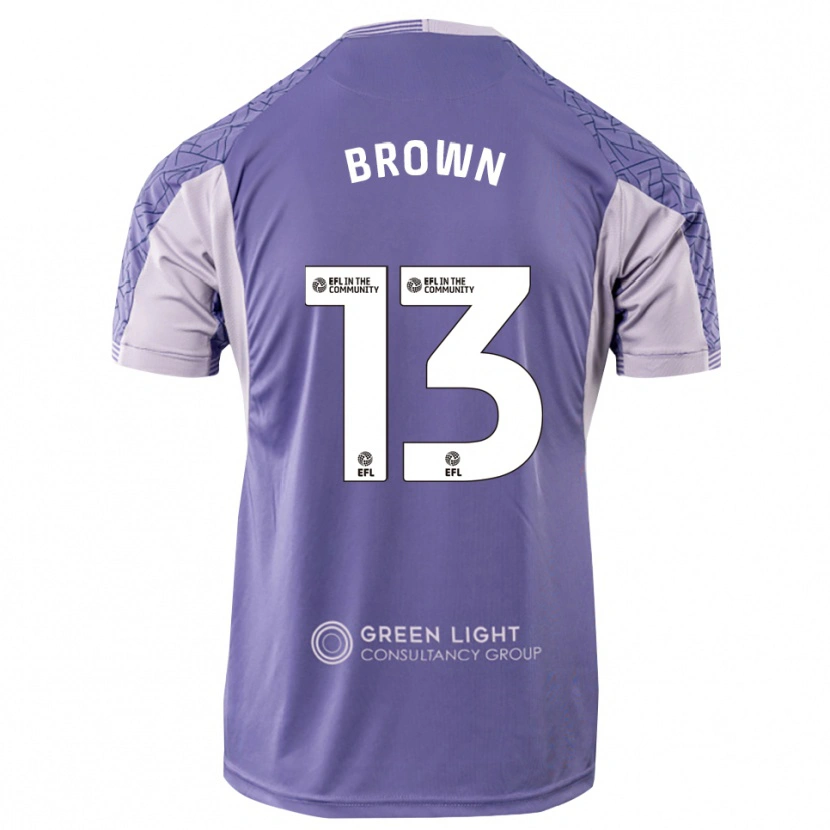 Danxen Homme Mason Brown #13 Maillot de Gardien Violet Clair 2025/26 T-shirt