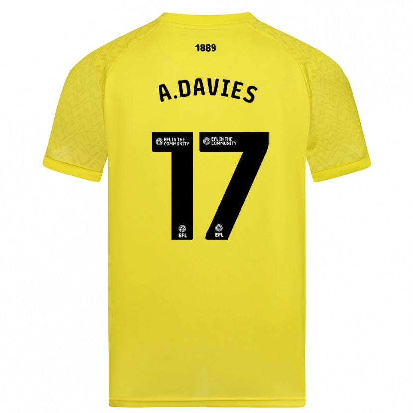 Danxen Homme Adam Davies #17 Maillot de Gardien Noir Jaune 2025/26 T-shirt
