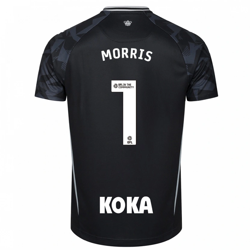 Danxen Homme Sam Morris #1 Maillot de Gardien Noir Bleu 2025/26 T-shirt