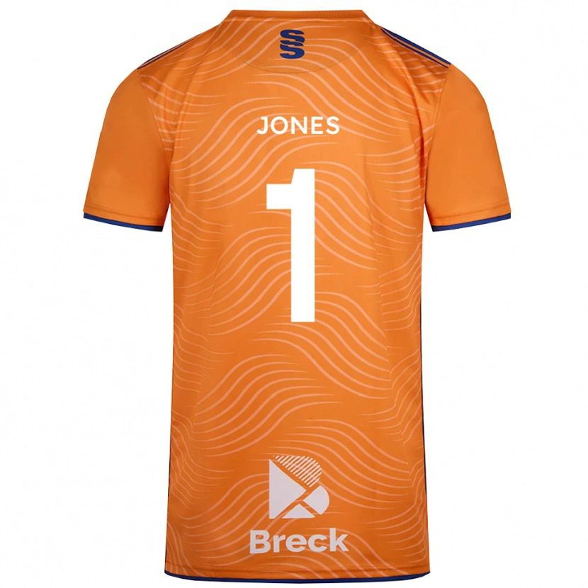 Danxen Homme Zac Jones #1 Maillot de Gardien Noir Orange 2025/26 T-shirt