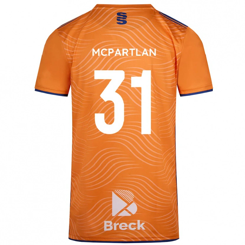 Danxen Homme Cian McPartlan #31 Maillot de Gardien Noir Orange 2025/26 T-shirt
