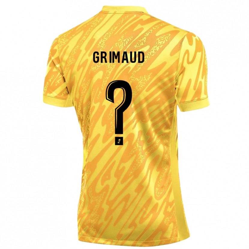 Danxen Homme Charles Grimaud #0 Maillot de Gardien Jaune Orange 2025/26 T-shirt