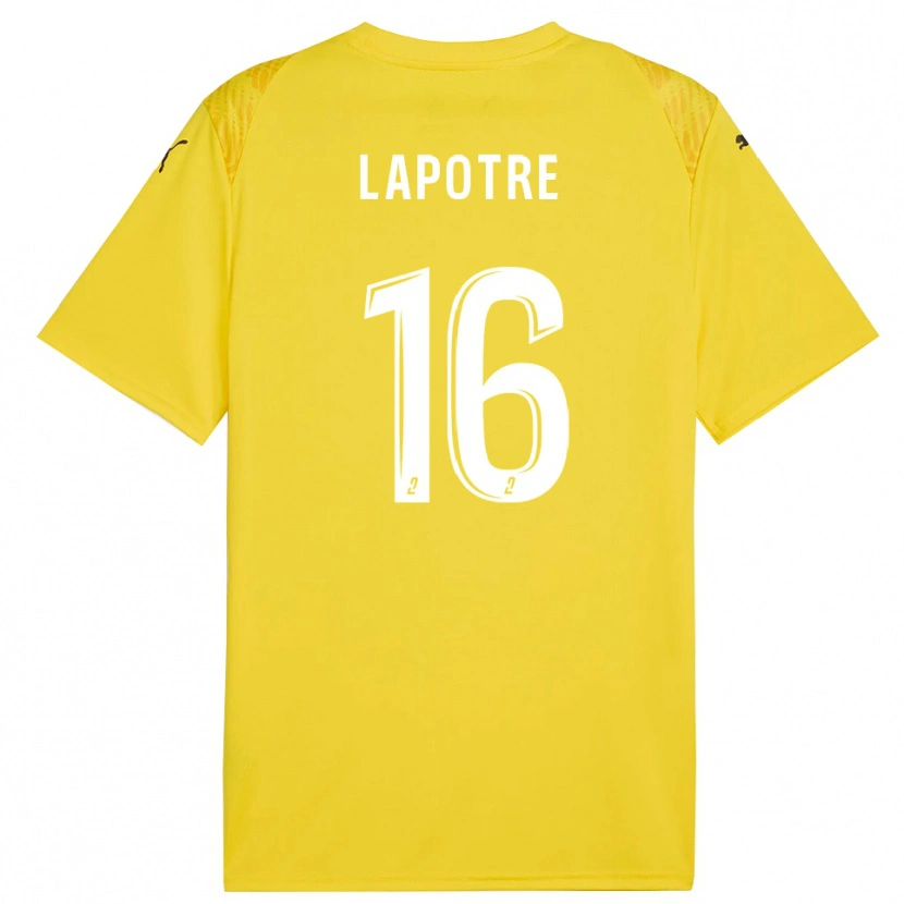 Danxen Homme Gabriel Lapôtre #16 Maillot de Gardien Blanc Jaune 2025/26 T-shirt