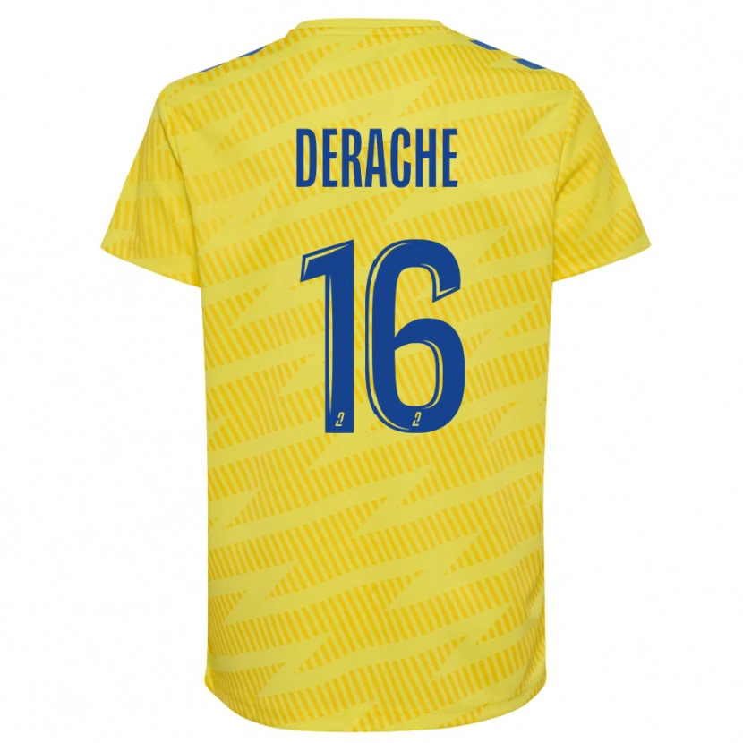 Danxen Homme Joseph Derache #16 Maillot de Gardien Bleu Jaune 2025/26 T-shirt