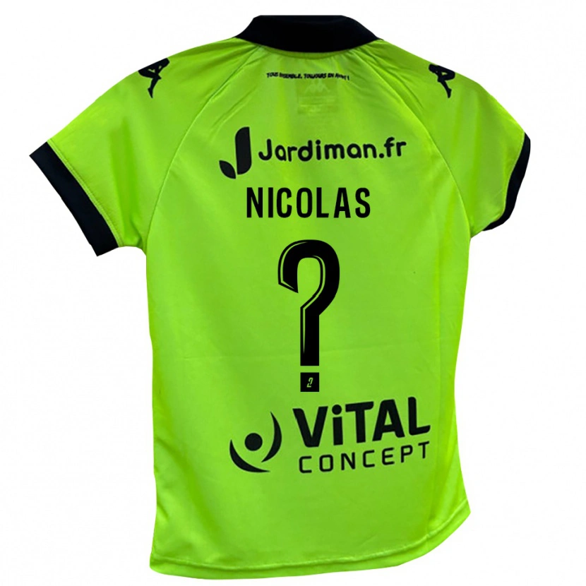 Danxen Homme Corentin Nicolas #0 Maillot de Gardien Vert Néon 2025/26 T-shirt