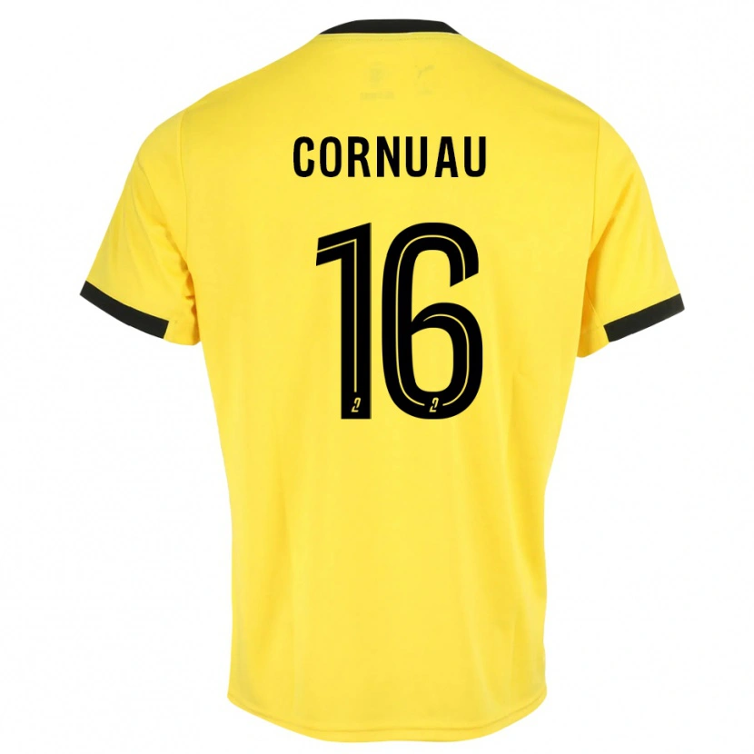 Danxen Homme Nino Cornuau #16 Maillot de Gardien Noir Jaune 2025/26 T-shirt