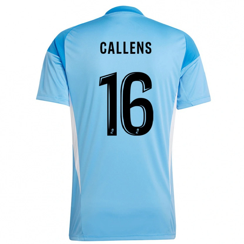 Danxen Homme Thomas Callens #16 Maillot de Gardien Blanc Bleu Ciel 2025/26 T-shirt
