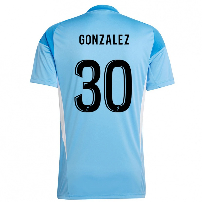 Danxen Homme Matéo Gonzalez #30 Maillot de Gardien Blanc Bleu Ciel 2025/26 T-shirt