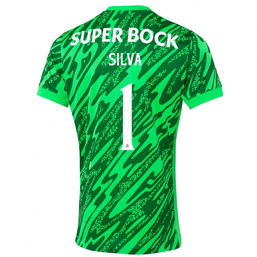 Danxen Homme Rui Silva #1 Maillot de Gardien Vert Blanc 2025/26 T-shirt