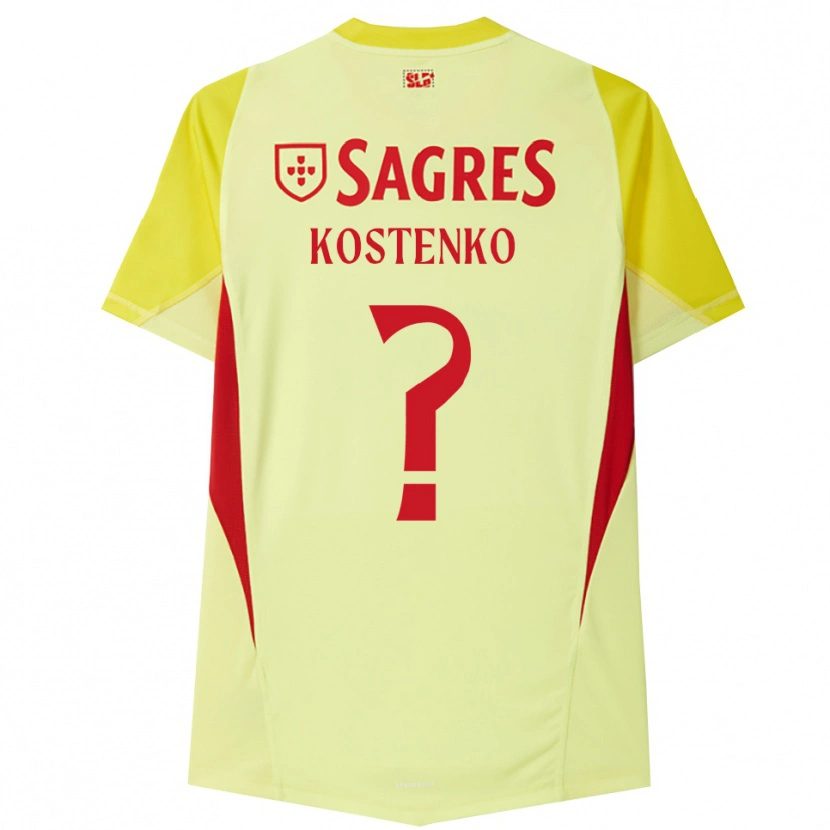 Danxen Homme Igor Kostenko #0 Maillot de Gardien Jaune Rouge 2025/26 T-shirt