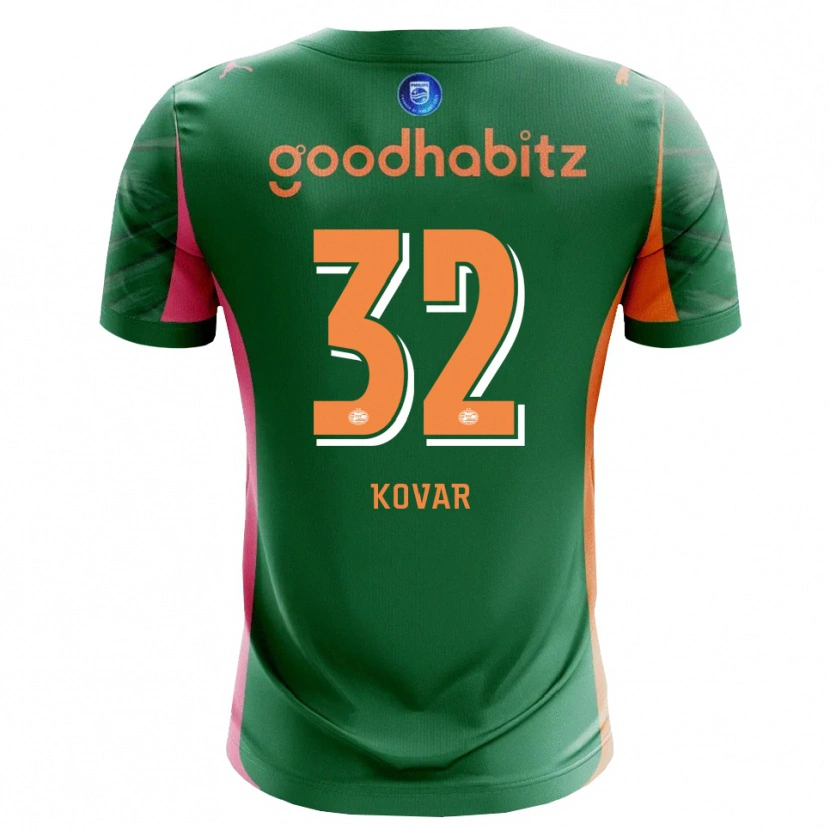 Danxen Homme Matej Kovar #32 Maillot de Gardien Vert Orange 2025/26 T-shirt