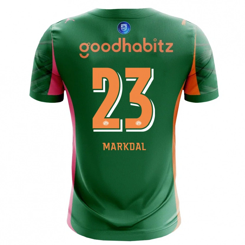 Danxen Homme Mikkel Markdal #23 Maillot de Gardien Vert Orange 2025/26 T-shirt