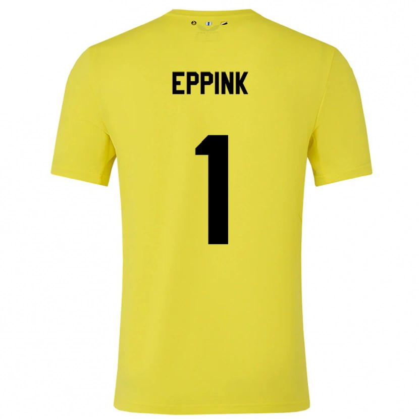 Danxen Homme Mees Eppink #1 Maillot de Gardien Jaune Noir 2025/26 T-shirt