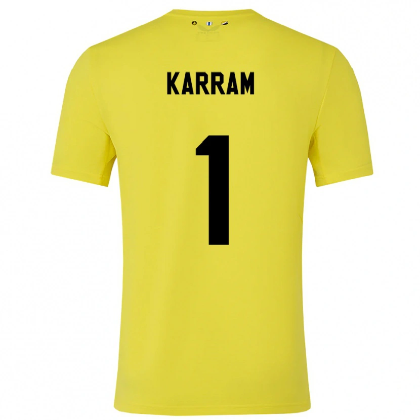 Danxen Homme Faris Karram #1 Maillot de Gardien Jaune Noir 2025/26 T-shirt