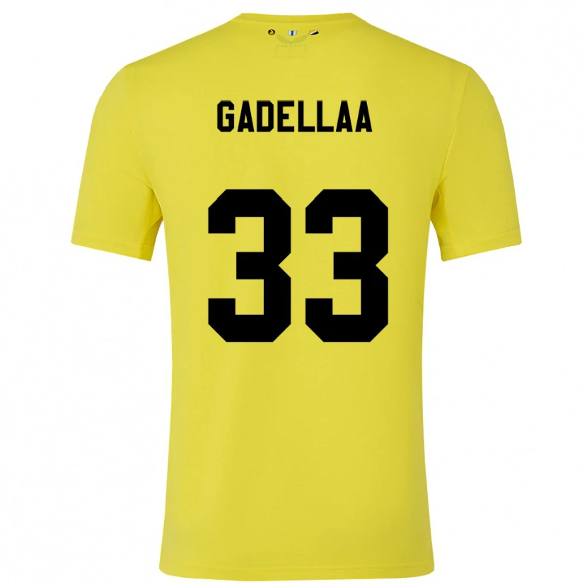 Danxen Homme Kevin Gadellaa #33 Maillot de Gardien Jaune Noir 2025/26 T-shirt