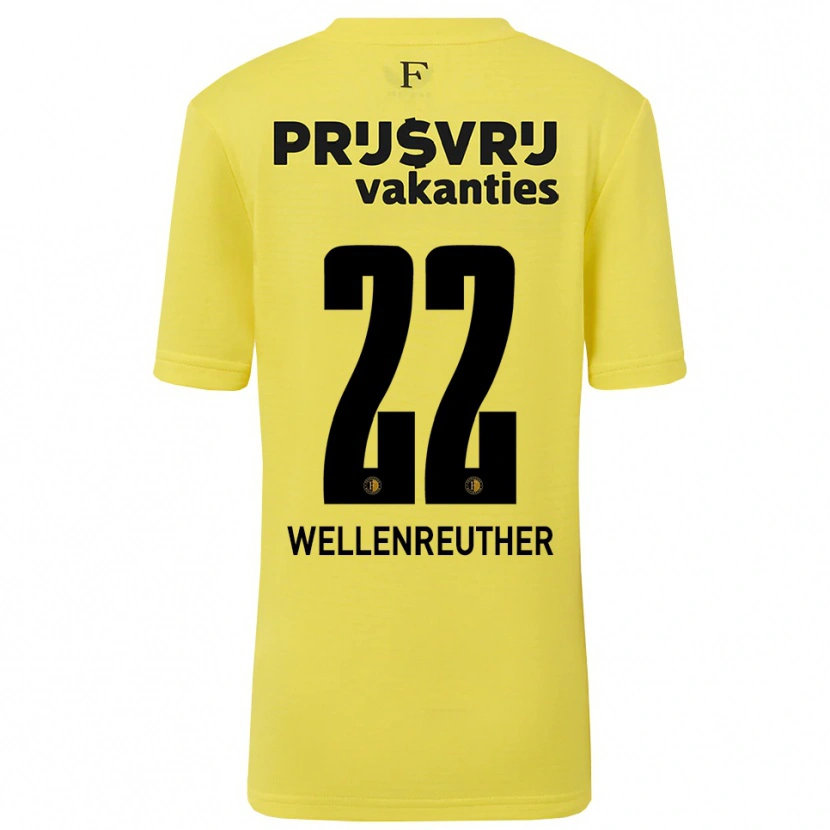 Danxen Homme Timon Wellenreuther #22 Maillot de Gardien Jaune Noir 2025/26 T-shirt
