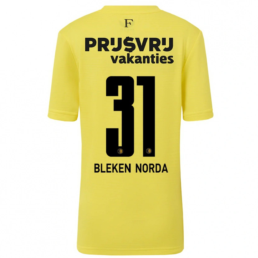 Danxen Homme Haakon Bleken Norda #31 Maillot de Gardien Jaune Noir 2025/26 T-shirt