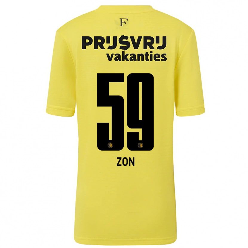 Danxen Homme Oier Zon #59 Maillot de Gardien Jaune Noir 2025/26 T-shirt