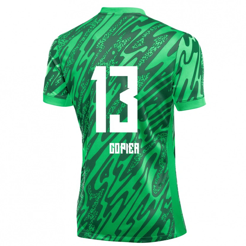 Danxen Homme Febe Copier #13 Maillot de Gardien Vert Blanc 2025/26 T-shirt