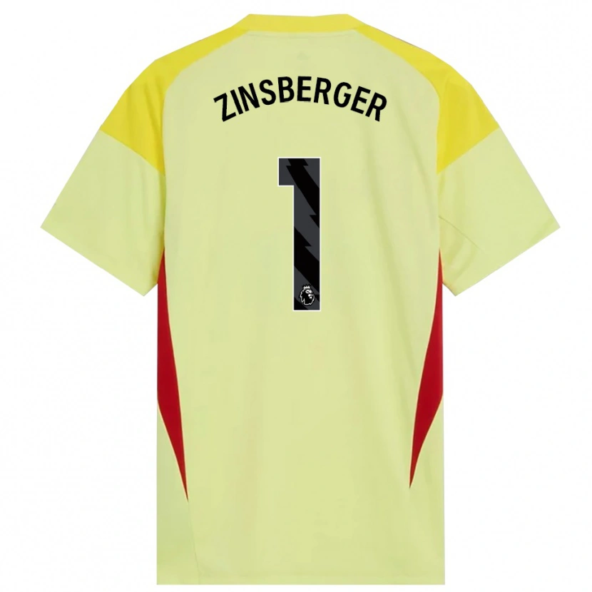 Danxen Homme Manuela Zinsberger #1 Maillot de Gardien Jaune Rouge Noir 2025/26 T-shirt