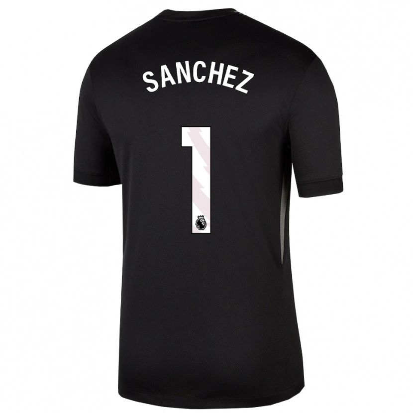 Danxen Homme Robert Sánchez #1 Maillot de Gardien Noir Blanc 2025/26 T-shirt