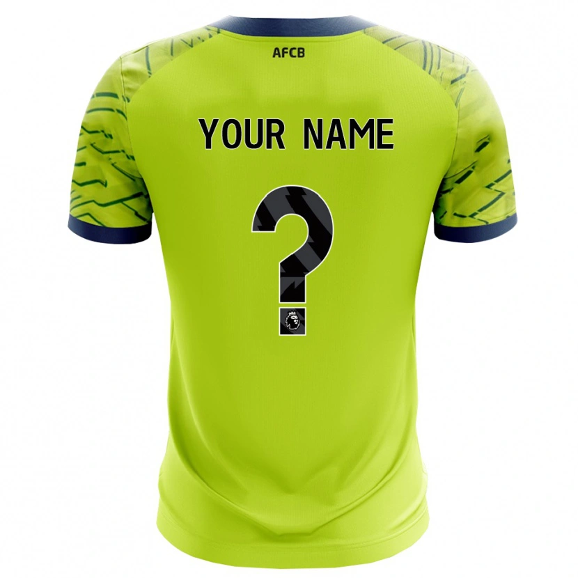 Danxen Homme AFC Bournemouth Maillot de Gardien Vert Jaune 2025/26 T-shirt