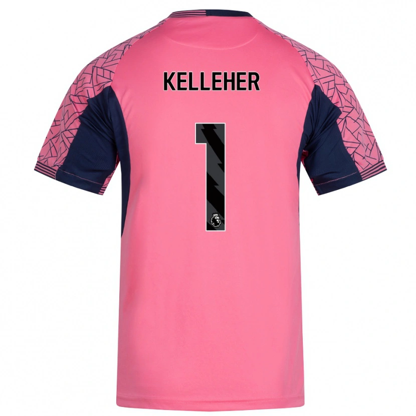 Danxen Homme Caoimhín Kelleher #1 Maillot de Gardien Rose Noir 2025/26 T-shirt