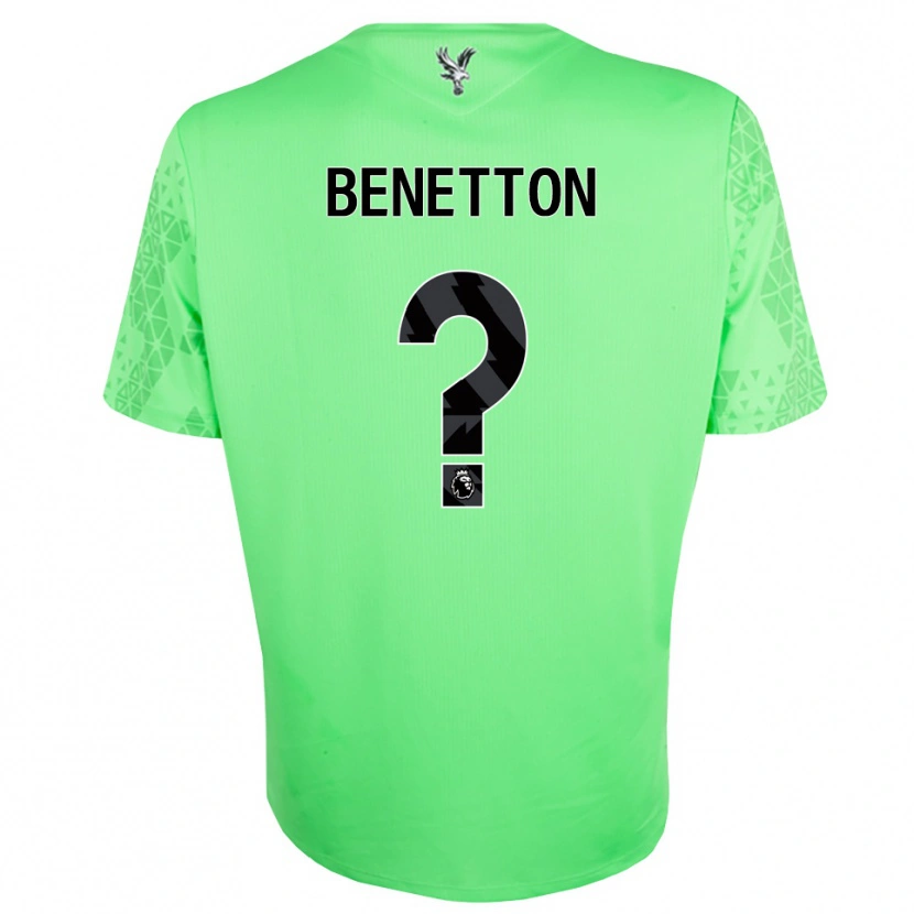 Danxen Homme Lucca Benetton #0 Maillot de Gardien Vert Noir 2025/26 T-shirt