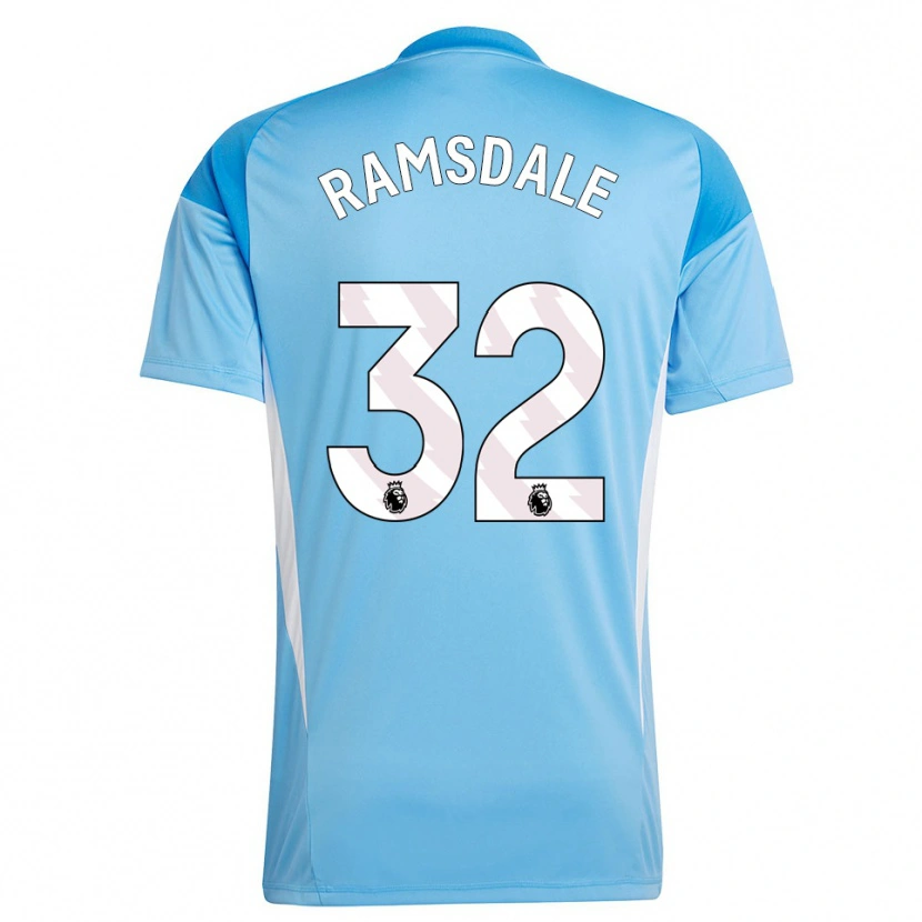 Danxen Homme Aaron Ramsdale #32 Maillot de Gardien Bleu Blanc 2025/26 T-shirt