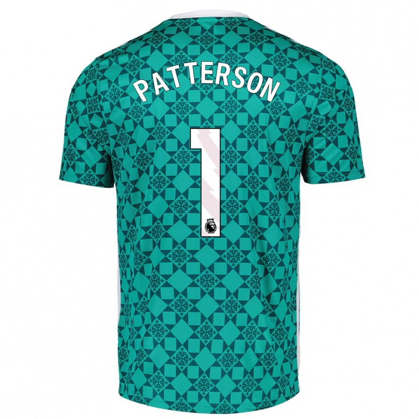 Danxen Homme Anthony Patterson #1 Maillot de Gardien Vert Blanc 2025/26 T-shirt